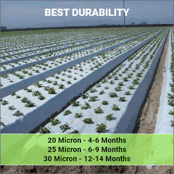 Takufu Mulching Film - 25 Micron Black/Silver, 400 Meter Roll
