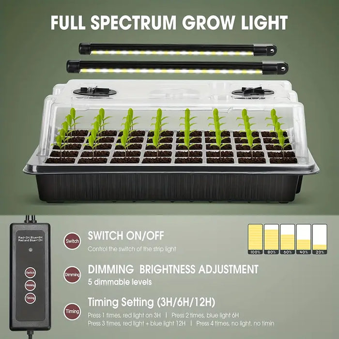 Takufu Seed Germination Tray, 40 Cells, With the Grow Light