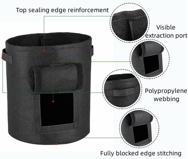Takufu 3-Pack 7 Gallon Potato Grow Bags