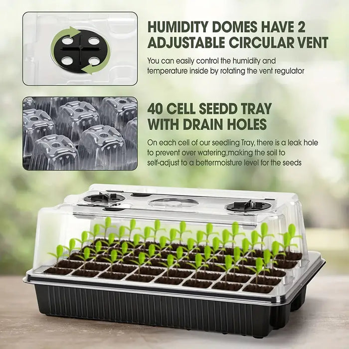 Takufu Seed Germination Tray, 40 Cells, With the Grow Light