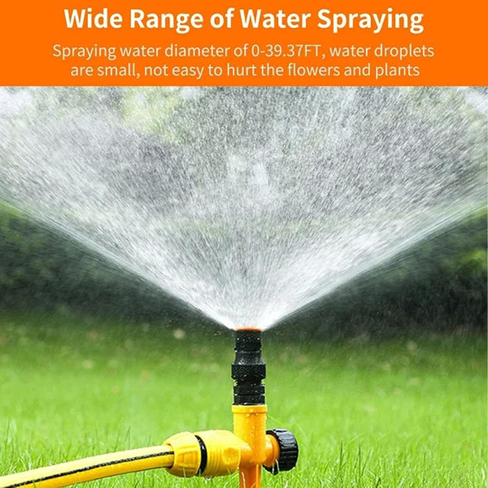 360° Rotation Auto Irrigation System, Multifunction-Adjustable Garden Sprinkler for Outdoor Grass Garden Yard Lawns, Automatic Garden Lawn Sprinkler Irrigation, 3 Adjustment 90°-180°-360°, (3 PCS)