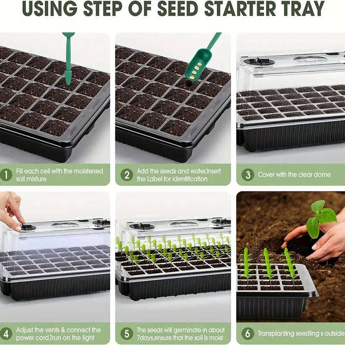 Takufu Seed Germination Tray, 40 Cells, With the Grow Light