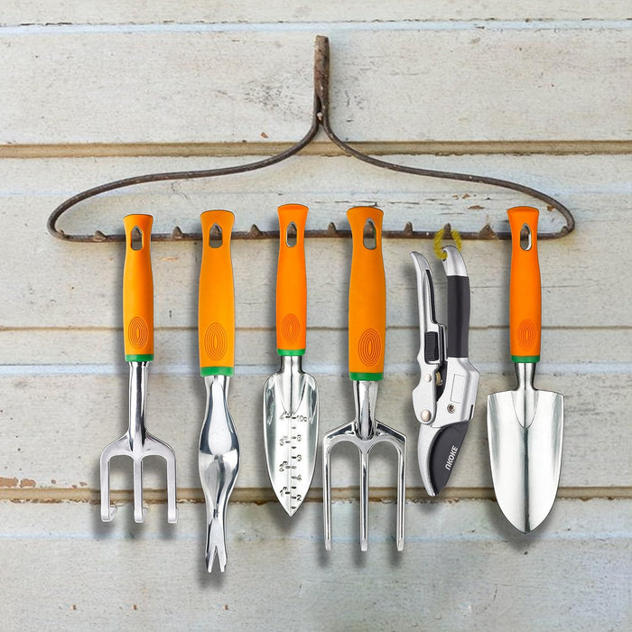 Garden Tool Set, 12 Piece Aluminum Hand Kit, Canvas Apron With Storage Pocket, Outdoor Tool, Heavy Duty Gardening Work Set Ergonomic Handle, Tools For Women Men