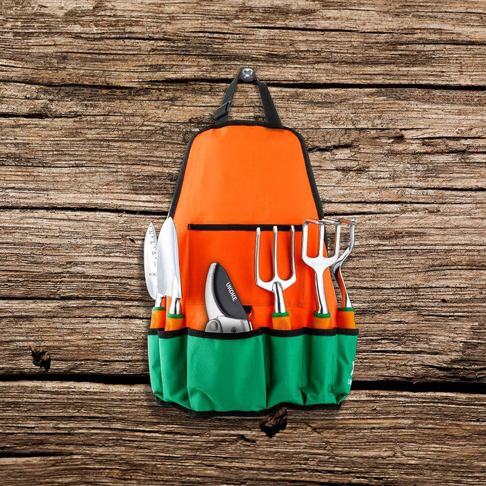 Garden Tool Set, 12 Piece Aluminum Hand Kit, Canvas Apron With Storage Pocket, Outdoor Tool, Heavy Duty Gardening Work Set Ergonomic Handle, Tools For Women Men