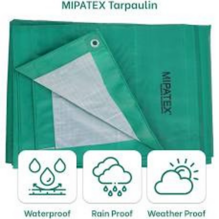 Mipatex Tarpaulin Sheet, Waterproof, Color: Yellow, Blue & Silver