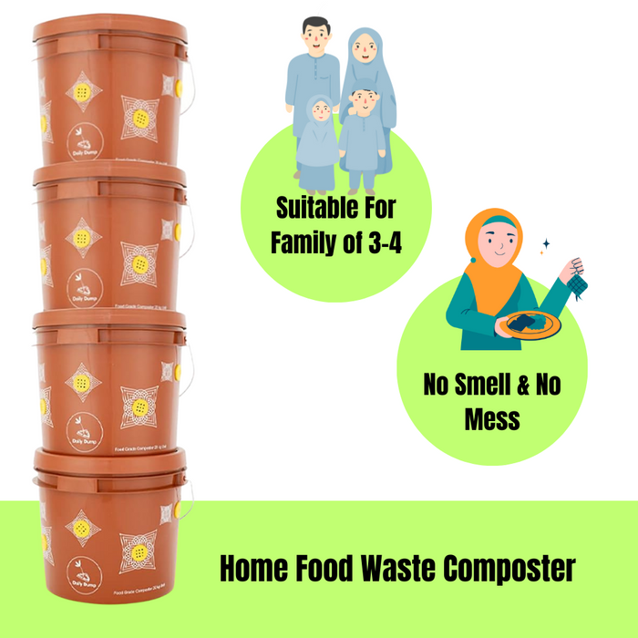 EcoCuisine CompostMate Kit, Plastic Smell Free Compost Bin For Home