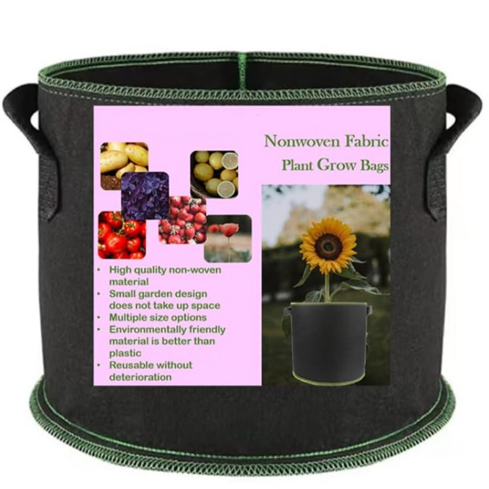 Takufu Non-woven Grow Bags for Planting Vegetable and Fruit Saplings, Courtyard/Balcony/Roof