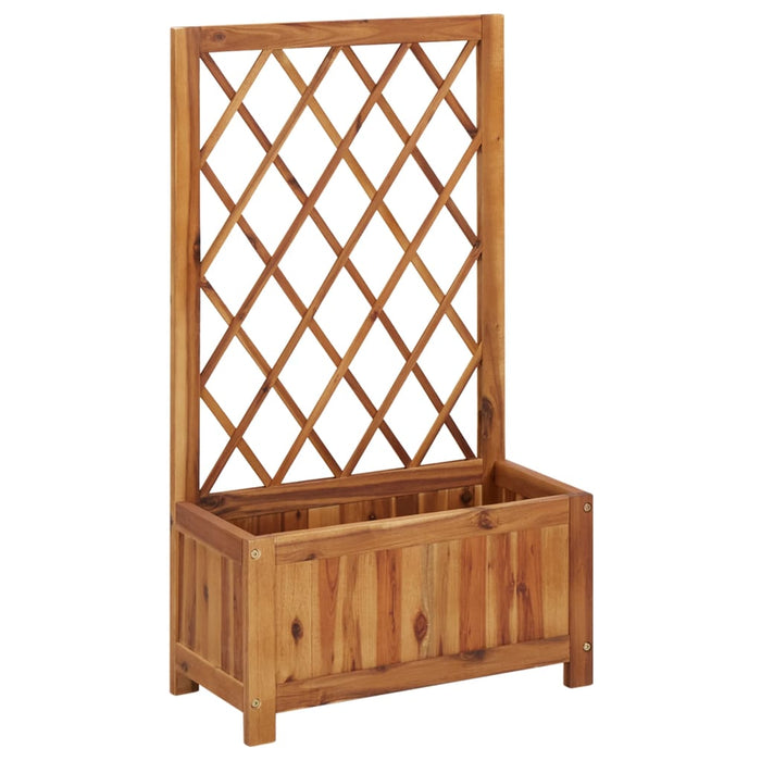 Talufu Garden Raised Bed with Trellis, Solid Acacia Wood, Raised Bed Gardening in the UAE