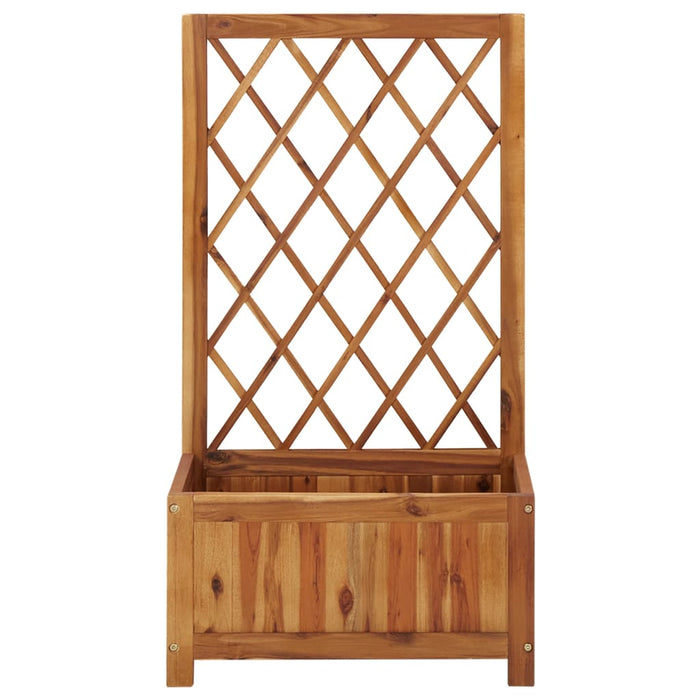 Talufu Garden Raised Bed with Trellis, Solid Acacia Wood, Raised Bed Gardening in the UAE