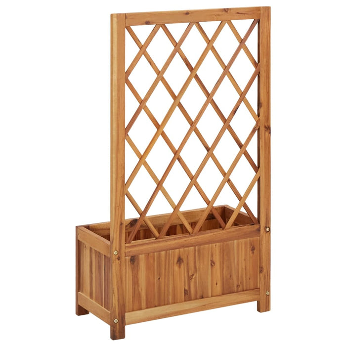 Talufu Garden Raised Bed with Trellis, Solid Acacia Wood, Raised Bed Gardening in the UAE