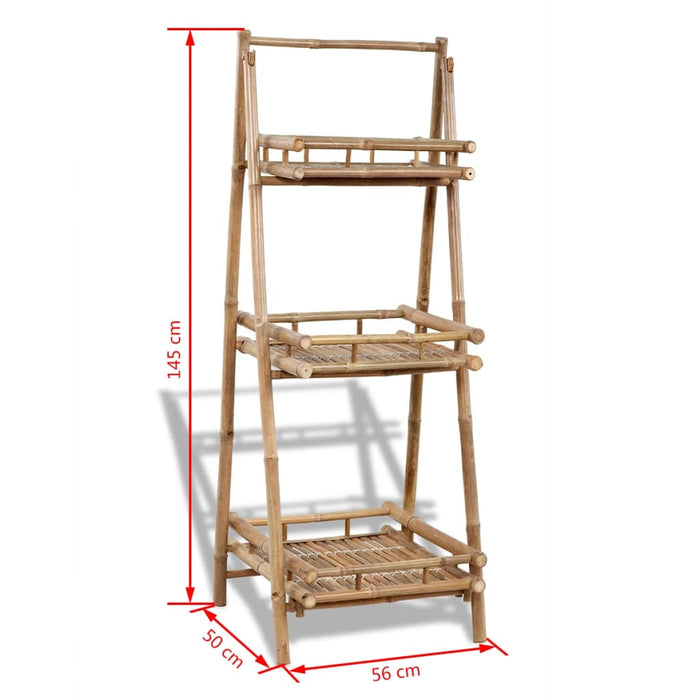 Takufu 3-Tier Folding Bamboo Plant Rack