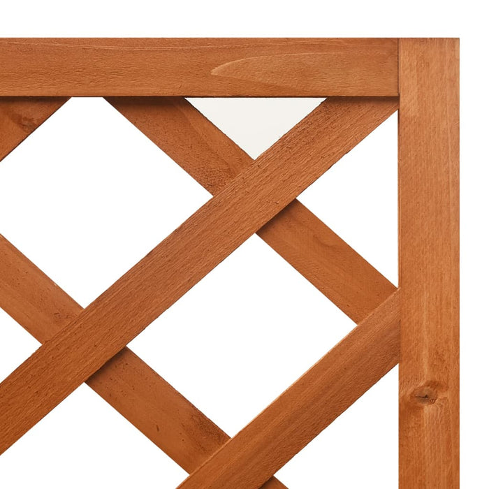 Takufu Corner Trellis Planter, Solid Fir Wood
