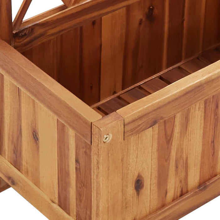 Talufu Garden Raised Bed with Trellis, Solid Acacia Wood, Raised Bed Gardening in the UAE