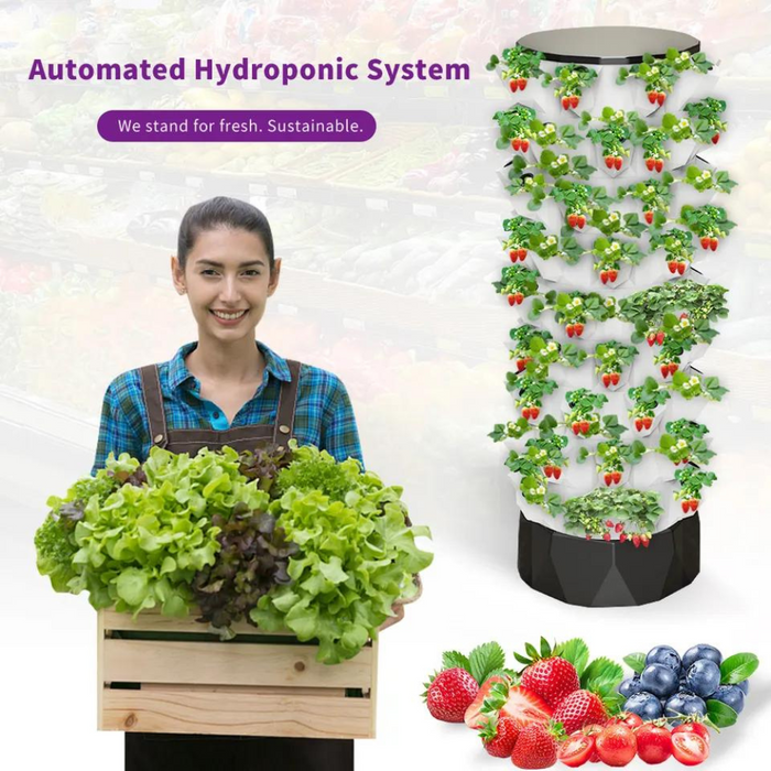 Takufu Aeroponic Growing Tower, Home Hydroponics UAE, Smart Indoor Gardening Kit, Indoor Hydroponics Abu Dhabi, UAE Eco-Friendly Gardening