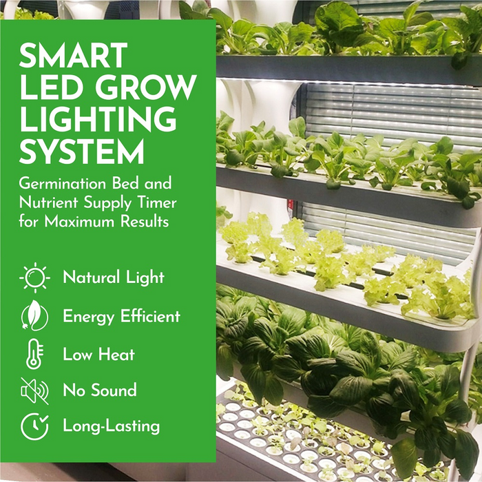 Takufu Hydroponic Growing System with Automated LED Grow Lights, Hydroponic growing system UAE