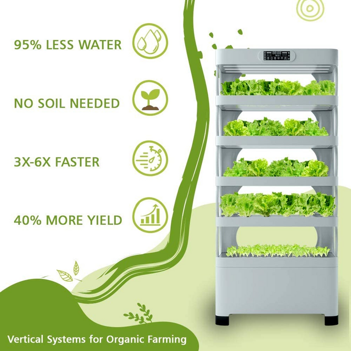 Takufu Hydroponic Growing System with Automated LED Grow Lights, Hydroponic growing system UAE