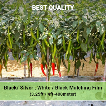 Takufu Mulching Film - 25 Micron Black/Silver, 400 Meter Roll
