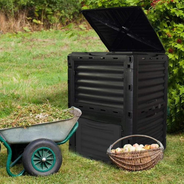 Garden Compost Bin from BPA Free Material, 80 Gallon(300 L), Easy Assembling, Large Capacity, Fast Creation of Fertile Soil