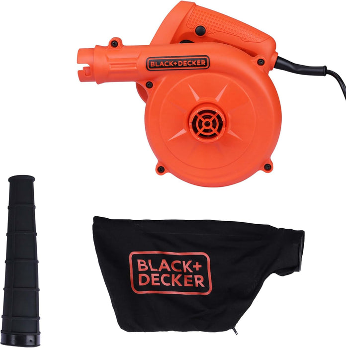 Black & Decker 530W 16,000 Rpm Single Speed Electric Blower/Vacuum With Collection Bag For Home & Garden Bdb530-B5 2 Years Warranty