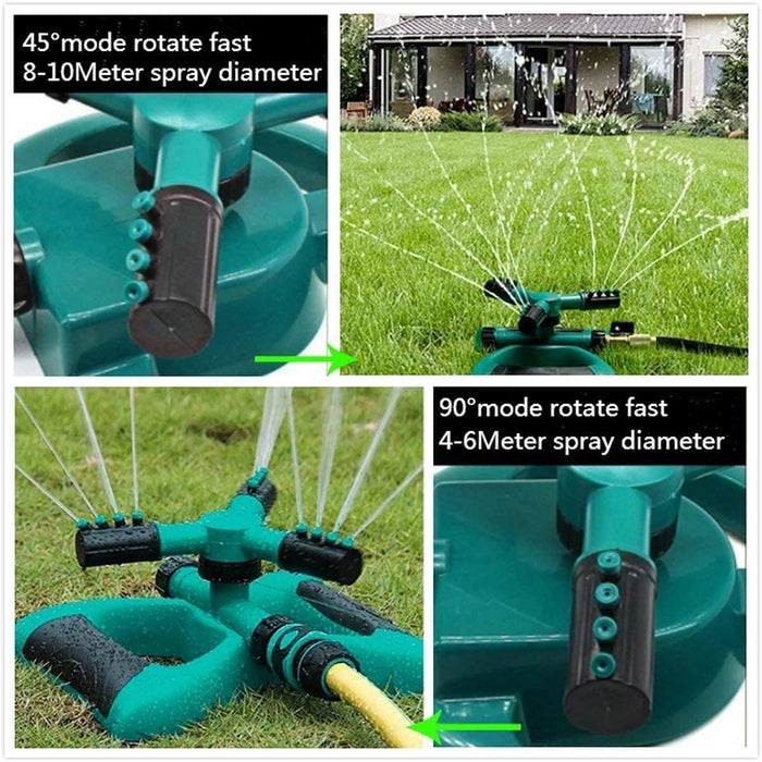 BIGTHREE Garden Sprinkler, Automatic 360 Rotating Adjustable Garden Water Sprinklers Lawn Irrigation System, Covering Large Areas with Leak Free Design...