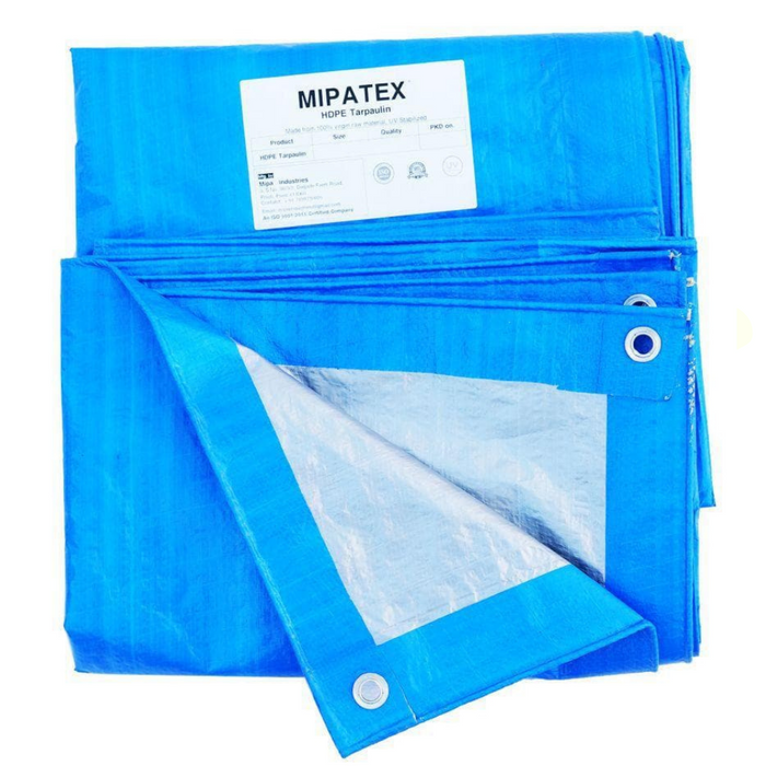 Mipatex Tarpaulin Sheet, Waterproof, Color: Yellow, Blue & Silver