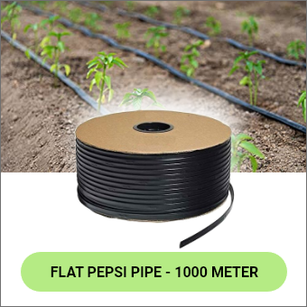 Flat Inline Drip Irrigation Pipe, 16mm, 1000 meter