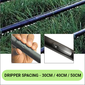 Flat Inline Drip Irrigation Pipe, 16mm, 1000 meter