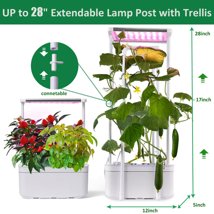 Vertical Hydroponic Garden Growing System Grow kit, Aeroponic Smart automatic Indoor Vertical Hydroponics System