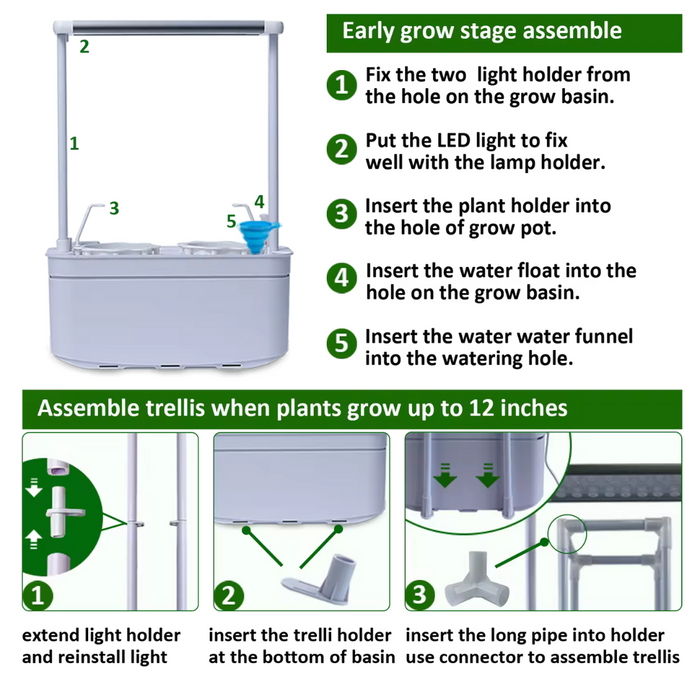 Vertical Hydroponic Garden Growing System Grow kit, Aeroponic Smart automatic Indoor Vertical Hydroponics System