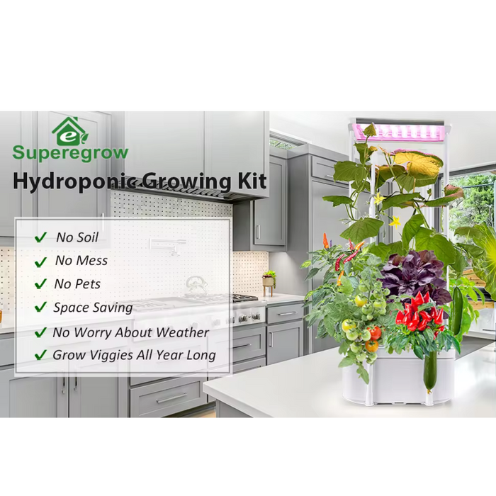 Vertical Hydroponic Garden Growing System Grow kit, Aeroponic Smart automatic Indoor Vertical Hydroponics System