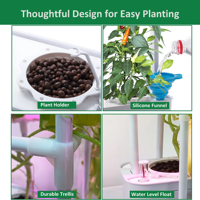 Vertical Hydroponic Garden Growing System Grow kit, Aeroponic Smart automatic Indoor Vertical Hydroponics System