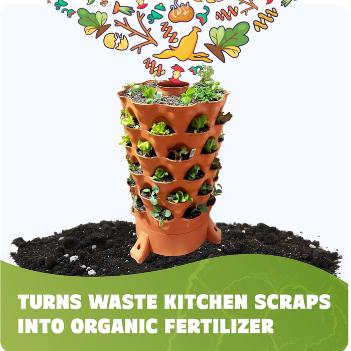 Tower Garden Composter, 50 Plants, Vertical Garden, Vertical Planter, Composter