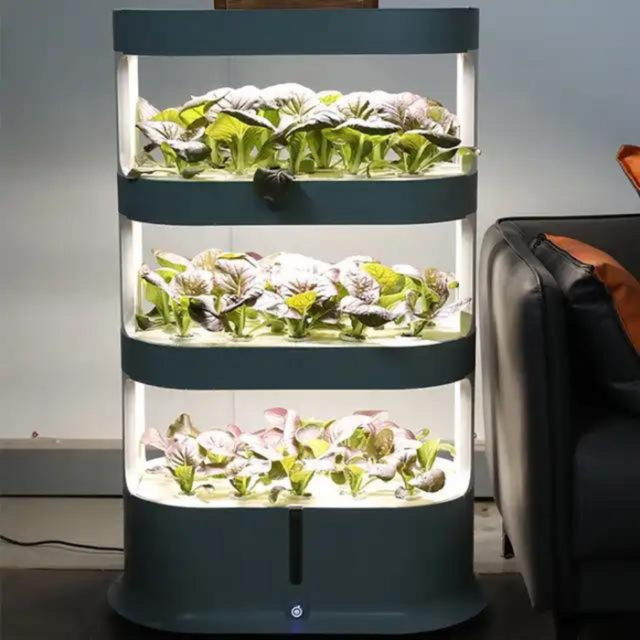 Water Culture Hydroponics System Equipment With LED Light And Remote Control
