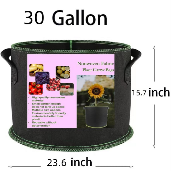 Takufu Non-woven Grow Bags for Planting Vegetable and Fruit Saplings, Courtyard/Balcony/Roof