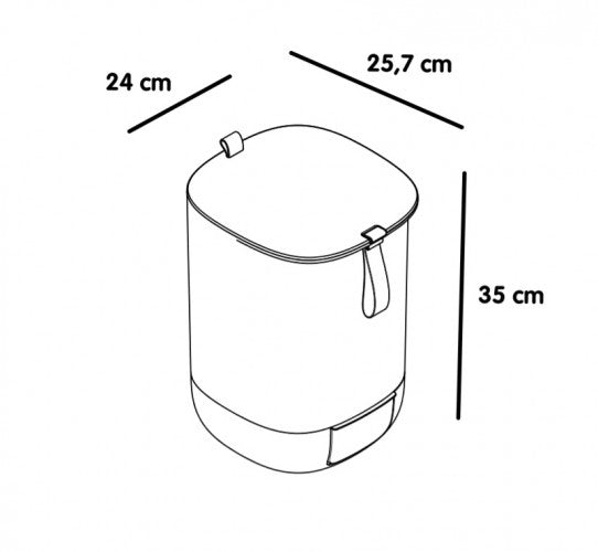 Bokashi Bucket Starter Set 10.6 L - Design Kitchen Composter Made of Recycled Plastic - Bokashi Composter with Ferment 1 kg and Brochure - Compost Bin Converts Kitchen Waste into Fertiliser