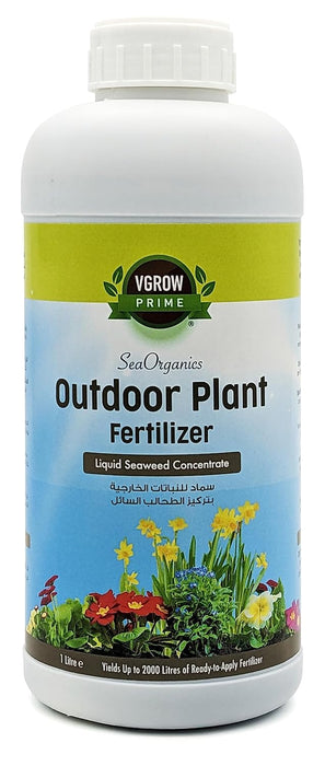 Vgrow Outdoor Plant Fertilizer - Liquid Seaweed Extract, Enriched with NPK, Organic Nutrients, and Essential Trace Elements