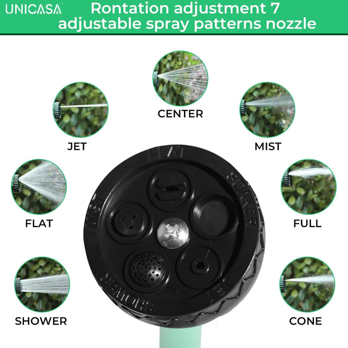 15-Meter Expandable Garden Hose Set with Thread Connectors and Sprayer - Lightweight, No-Kink, Lead-Free, Drinking Water Safe