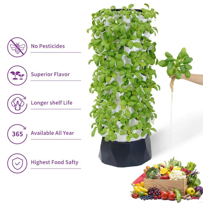 Takufu Aeroponic Growing Tower, Home Hydroponics UAE, Smart Indoor Gardening Kit, Indoor Hydroponics Abu Dhabi, UAE Eco-Friendly Gardening